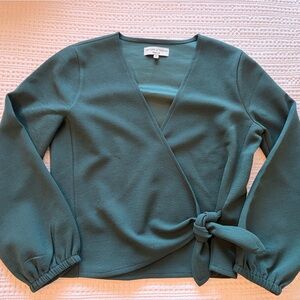 Madewell Green Wrap Top